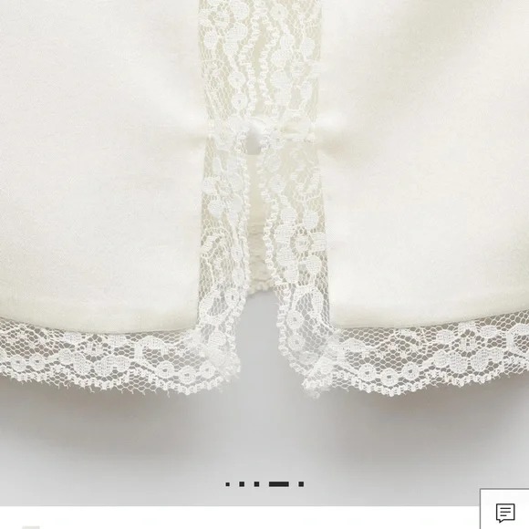 Elegant Cream Lace Trim Sleepwear Set Chemises & Slips